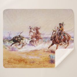 Cobertor Sherpa México - Arte Ocidental por Charles M Russell