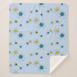 Cobertor Sherpa Mid-Century Modern Atomic