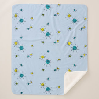 Cobertor Sherpa Mid-Century Modern Atomic