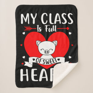 Cobertor Sherpa Minha Classe É Cheio De Namorados De Corações D