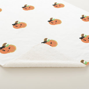 Cobertor Sherpa Mini Cookies de Abóbora de Halloween para Meninas