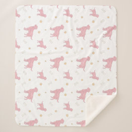 Cobertor Sherpa Minimal Pastel pink Labrador Retriever Blanket