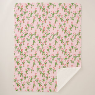 Cobertor Sherpa Minty Feriado de Natal Bonito Canes