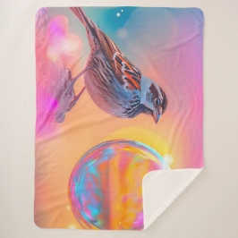 Cobertor Sherpa Minúscula colorida e bolha arco-íris