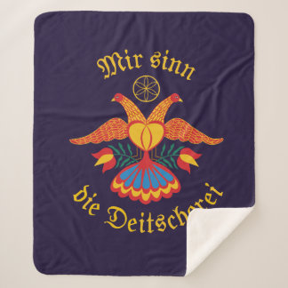 Cobertor Sherpa Mir sinn die Deitscherei - Deitschi Faahne Blanket