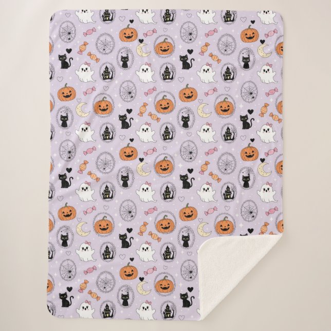 Cobertor Sherpa Mishead & Moonlit Whimsy (Frente)