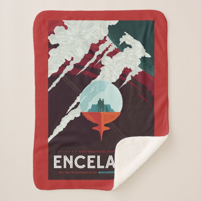 Cobertor Sherpa Missão De Poster-Cassini Do Espaço Retroativo A Sa (Frente)