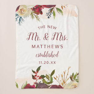 Cobertor Sherpa Mistletoe Manor O Novo Sr. e Sra. Recém-casados