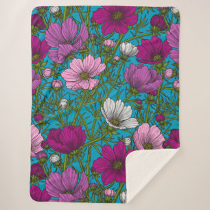 Cobertor Sherpa Mistura Cosmos em azul