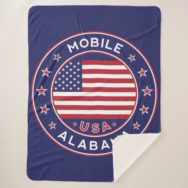 Cobertor Sherpa Mobile, Alabama (Frente)