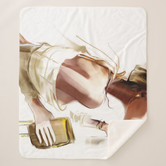 Cobertor Sherpa Moda: Retrato Contemporâneo Na moda.