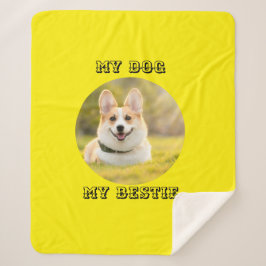 Cobertor Sherpa Modelo de Fotografia Personalizado para Meu Cachor