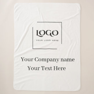 Cobertor Sherpa Modelo de logotipo personalizado elegante