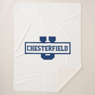 Cobertor Sherpa Modelo de monograma personalizado da equipe despor