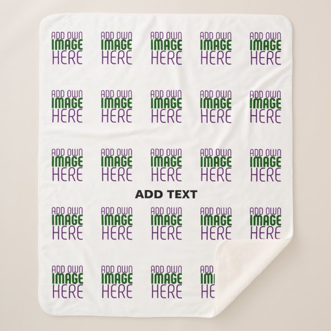 COBERTOR SHERPA MODELO DE TEXTO DE IMAGEM BRANCA SIMPLES EDITÁVEL  (Frente)