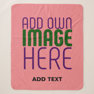 COBERTOR SHERPA MODELO MODERNO EDITABLE SALMON PINK IMAGE