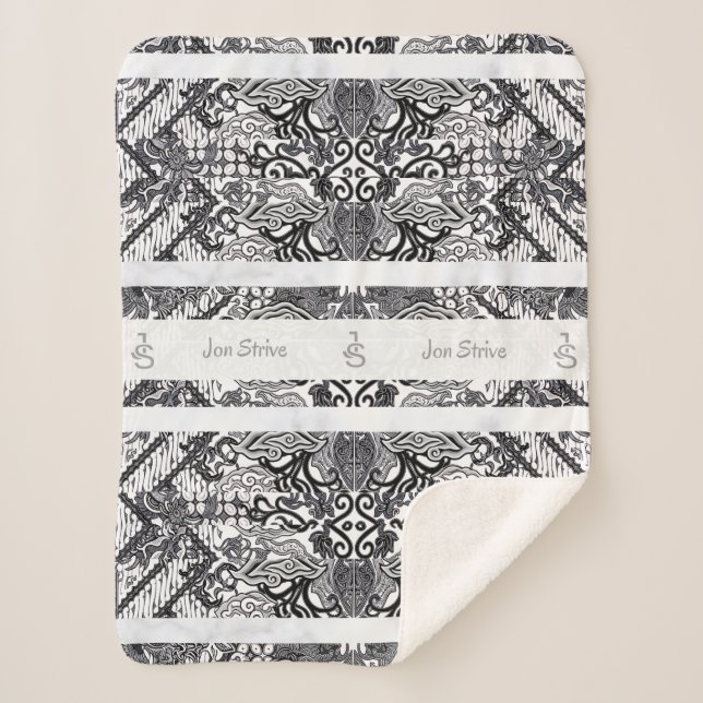 Cobertor Sherpa Modern BATIK Pattern (Frente)