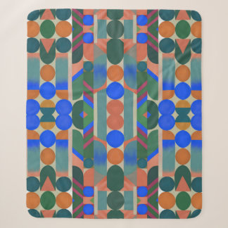 Cobertor Sherpa Modern Colorful Shapes