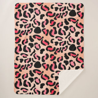 Cobertor Sherpa Modern Leopard Pattern Animal Print