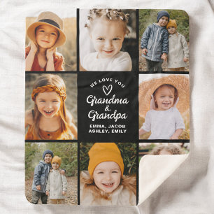 Cobertor Sherpa Modern Te Amo Vovó Vovô Instagram Foto