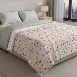 Cobertor Sherpa Modern Terrazzo Padrão Suave Neutro
