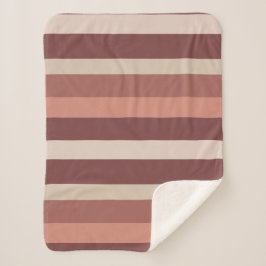 Cobertor Sherpa Moderna Linear | Rosa Antiga & Cobre