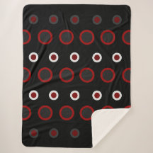 Moderno de meados do século vermelho, preto e cinz