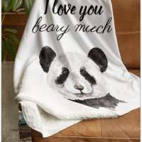 Moderno Eu Te Amo Muito Panda Preta E Branca