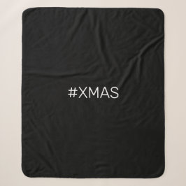 Cobertor Sherpa Moderno Natal Chic Preto E Branco Padrão