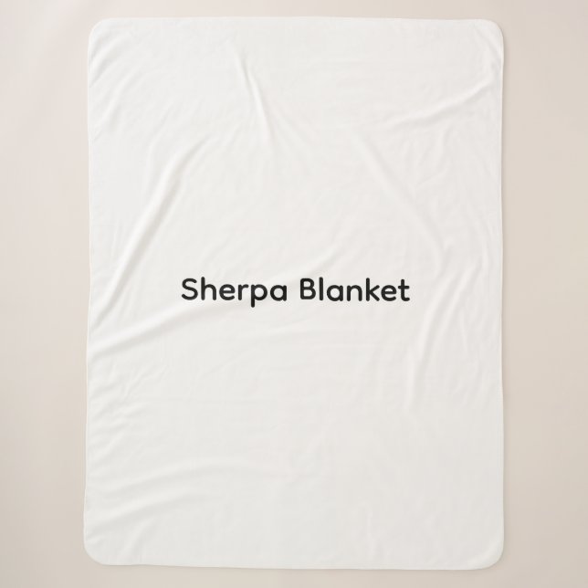 Cobertor Sherpa Moderno Personalizado com Sua Foto ou Texto (Frente)