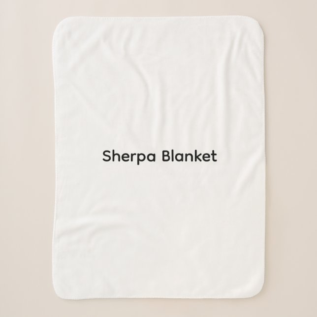 Cobertor Sherpa Moderno Personalizado com Sua Foto ou Texto (Frente)