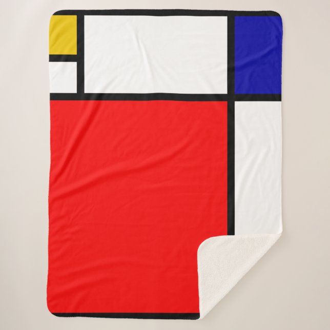 Cobertor Sherpa Mondrian 1 (Frente)