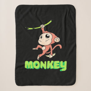 Cobertor Sherpa Monkey Banana