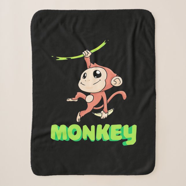 Cobertor Sherpa Monkey Banana (Frente)