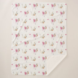 Cobertor Sherpa Monkey Party Birthday Cadeaupapier II