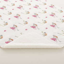 Cobertor Sherpa Monkey Party Birthday Cadeaupapier II