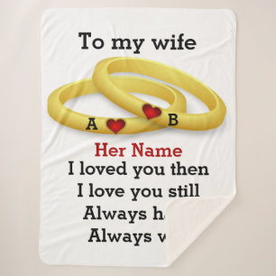 Cobertor Sherpa Monograma de aniversário de casamento do casal per