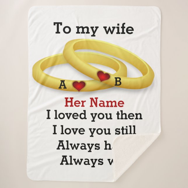 Cobertor Sherpa Monograma de aniversário de casamento do casal per (Frente)