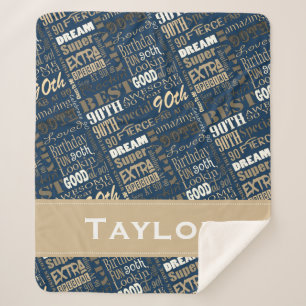 Cobertor Sherpa Monograma especial da foto da festa de aniversário