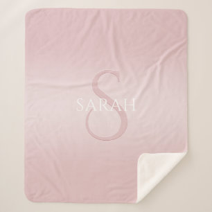 Cobertor Sherpa Monograma Moderno Elegante