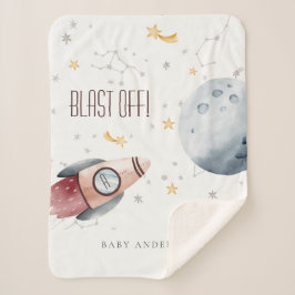 Cobertor Sherpa Monogramas de planetas estéreis do espaço exterior
