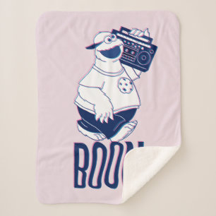 Cobertor Sherpa Monstro de cookies   Bloqueio com a Boom Box