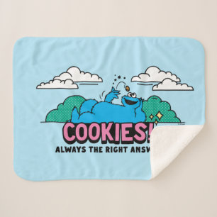 Cobertor Sherpa Monstro de cookies Cookies Sempre a resposta cer