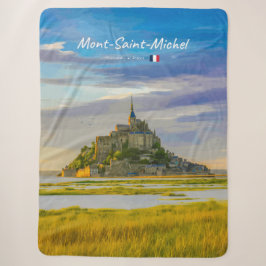 Cobertor Sherpa Mont-Saint-Michel, França - Abadia Medieval