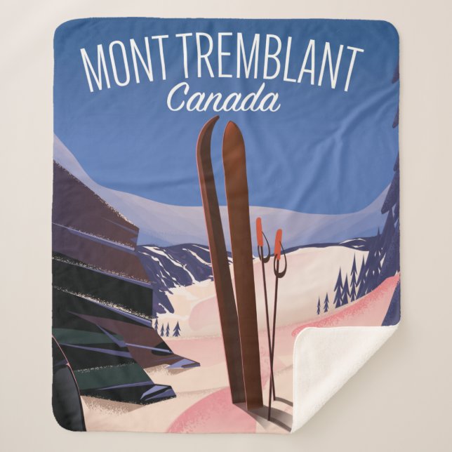 Cobertor Sherpa Mont Tremblant Esqui Canadá (Frente)