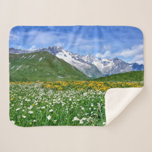 Cobertor Sherpa Montanhas Primavera do Vale dos Alpes suíços