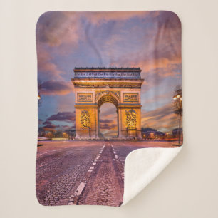 Cobertor Sherpa Monumentos Arc de Triomphe, Paris, França