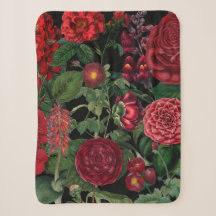 Moody Florals Black & Burgundy Vintage