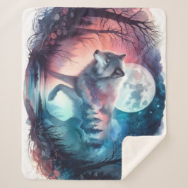 Cobertor Sherpa Moonveil Passage: The Forest Within