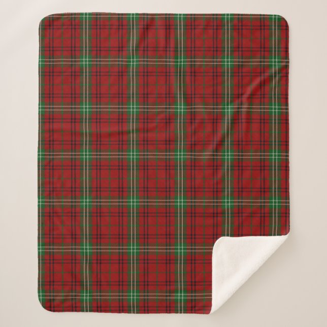 Cobertor Sherpa Morrison Tartan Xadrez Sherpa Medium Fleece Blanke (Frente)